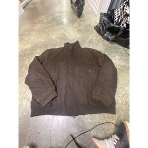 Faconnable Bomber Jacket Mens L Brown Wool Loro Piana Storm System Full Zip